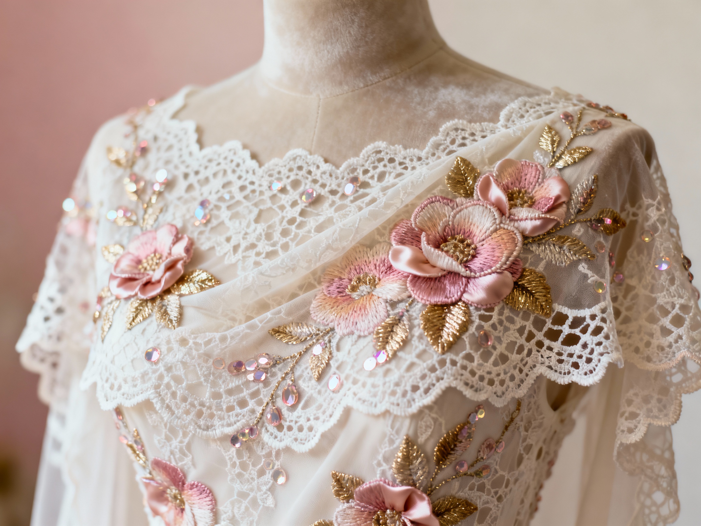 Lace with Sequins & Embroidered Flower Lace: Elegant Decorative Fabrics for Fashion & Décor