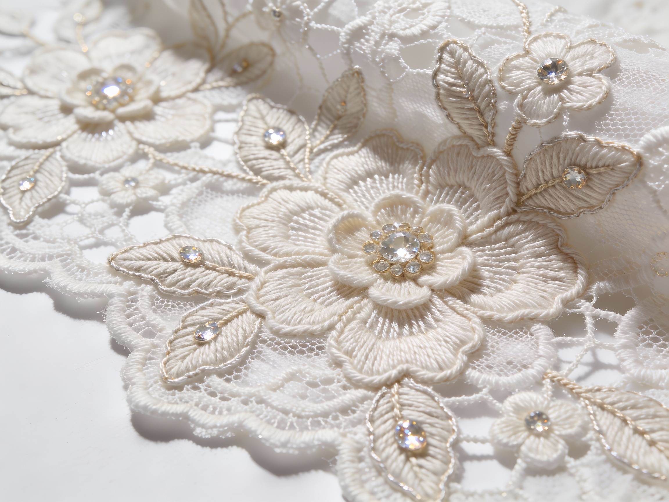 Corded Embroidery on Floral Lace: A Designer’s Perspective