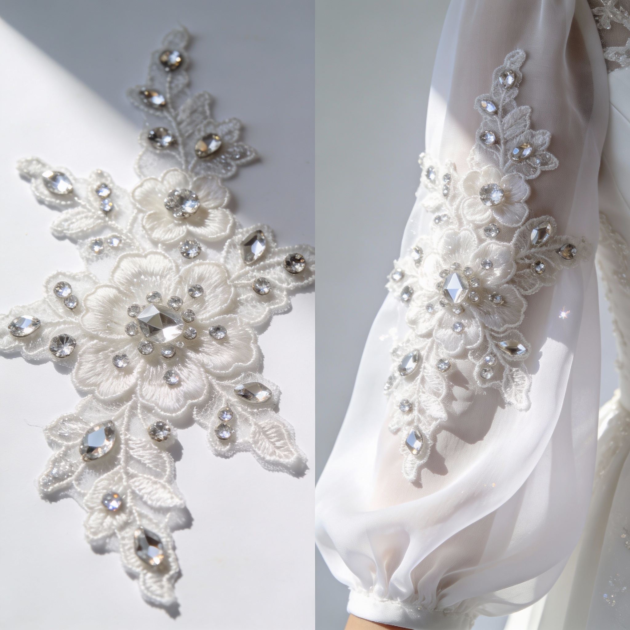 Practical Uses of Rhinestone and Sequin Appliques in Lace Design