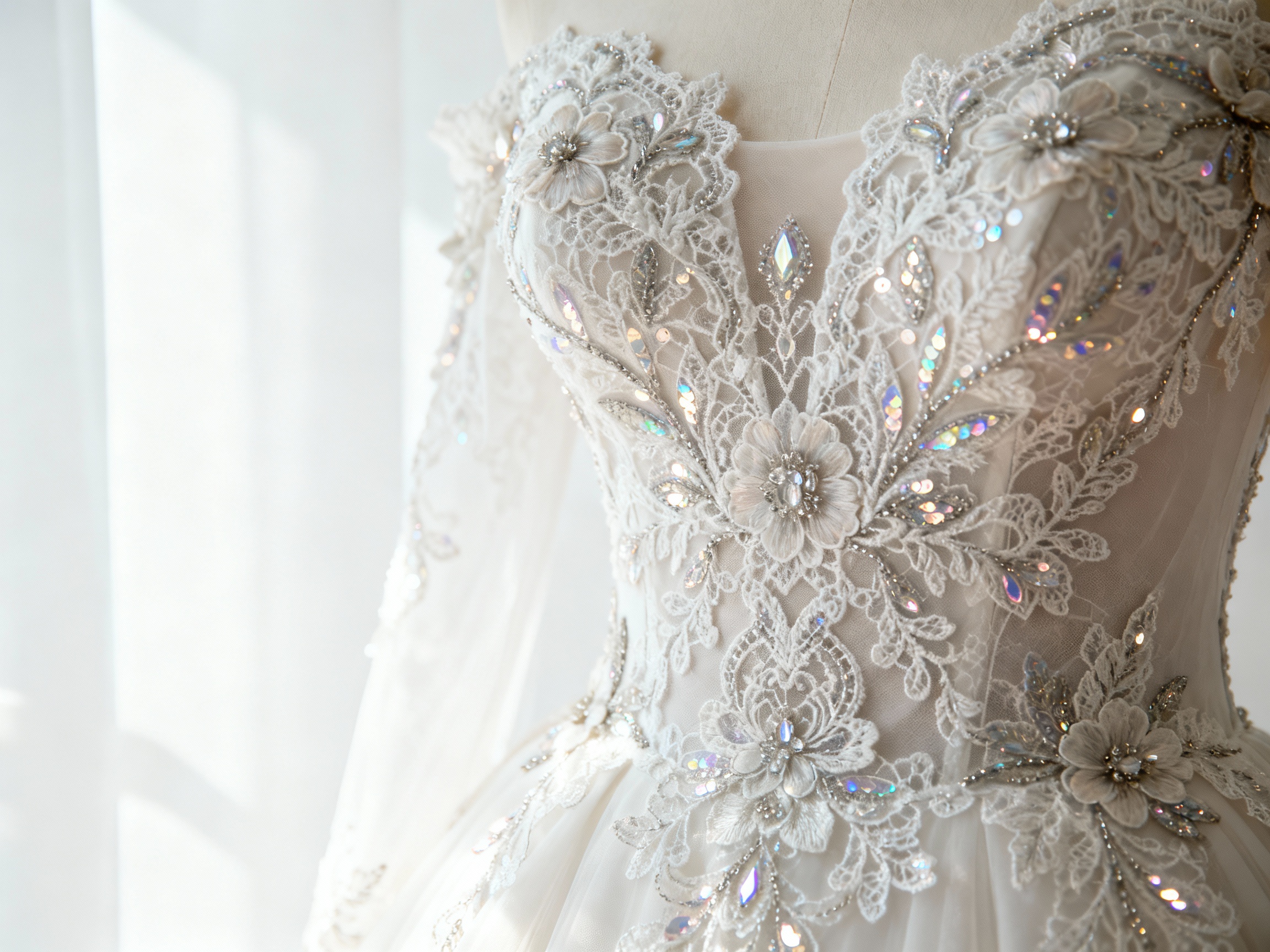 From Bridal to Party Wear: The Magic of Lace with Sequins and Appliques