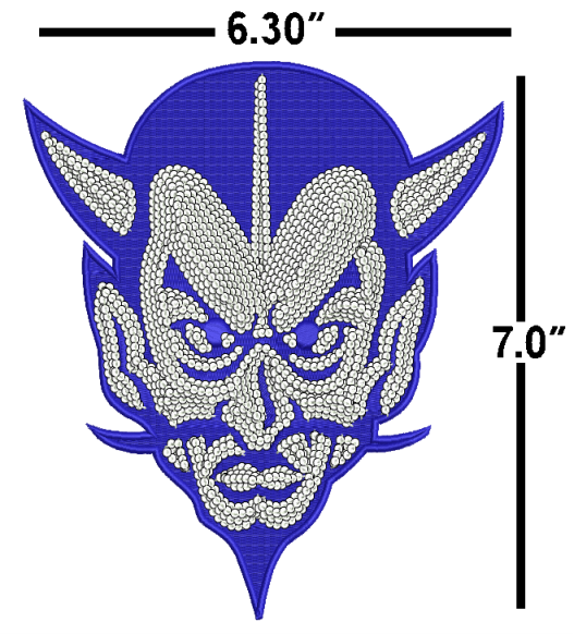 Devil logo applique